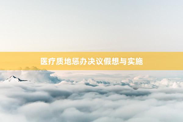 医疗质地惩办决议假想与实施